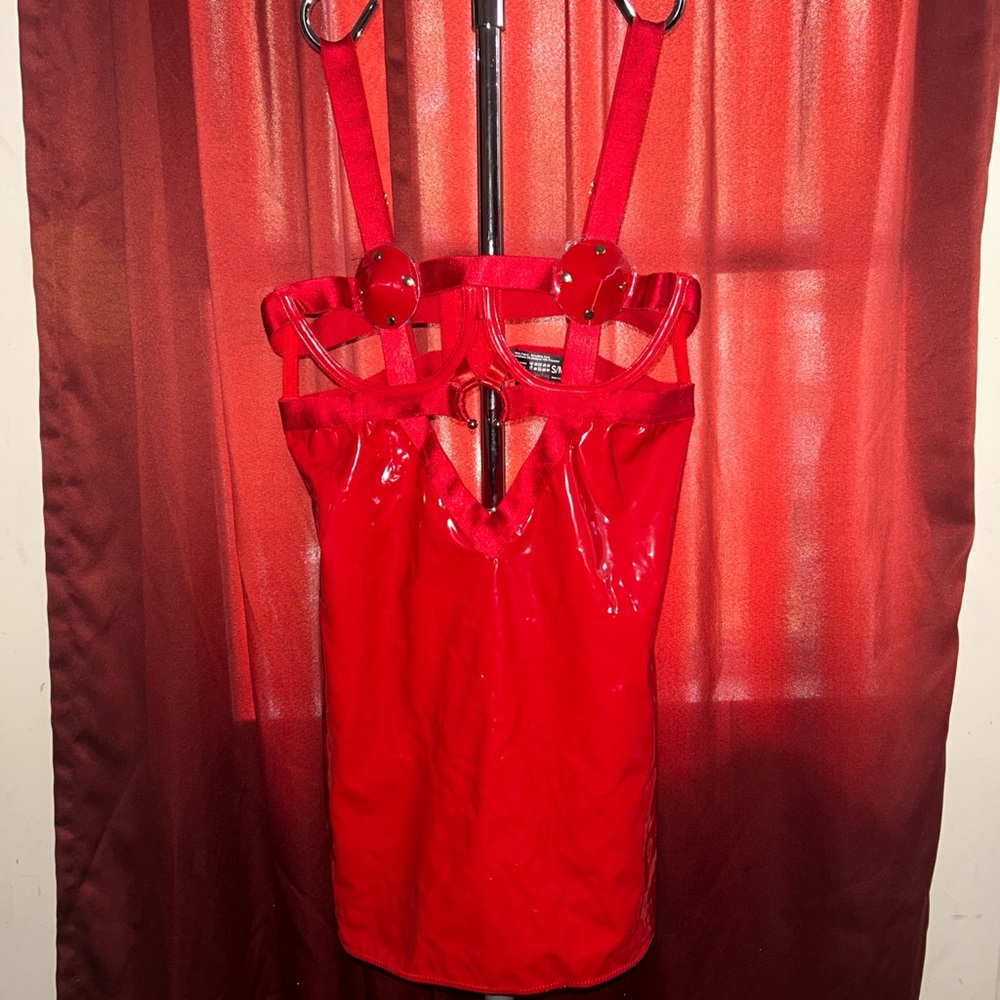 Fashion Nova Bold Red Strappy Top